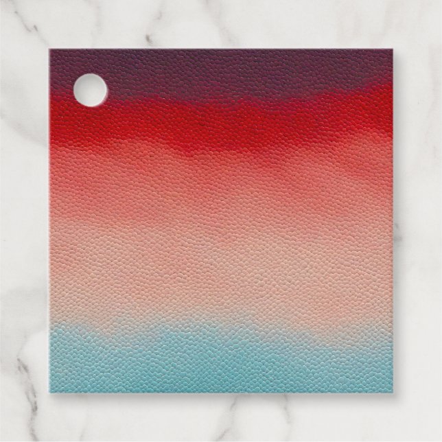 Märkre för färgade läderkonstgåvor gåvor etiketter (Framsida)