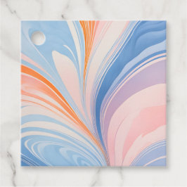 Märkre för färgade marmorerade Pappra konstverk Gåvor Etiketter