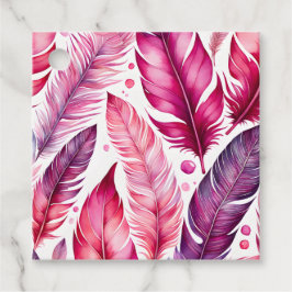 Märkre för färgen Feather Art Gift Gåvor Etiketter