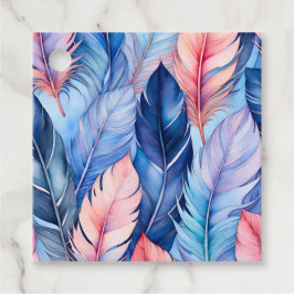 Märkre för färgen Feather Art Gift Gåvor Etiketter