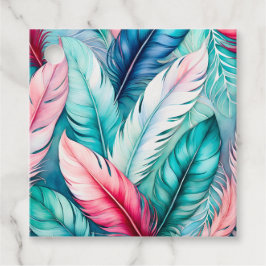 Märkre för färgen Feather Art Gift Gåvor Etiketter