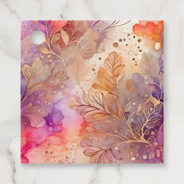 Märkre för färggrann Abstrakt Bläck Art Gift Gåvor Etiketter (Framsida)