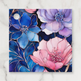 Märkre för färggrann Blommigt Bläck Art Gift Gåvor Etiketter