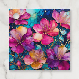 Märkre för färggrann Blommigt Bläck Art Gift Gåvor Etiketter