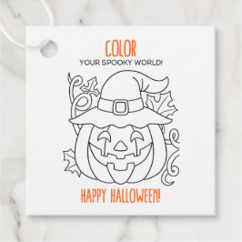 Märkre för färgning av Halloween Gift Gåvor Etiketter
