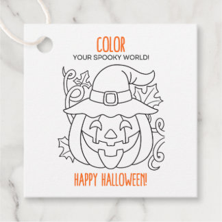 Märkre för färgning av Halloween Gift Gåvor Etiketter