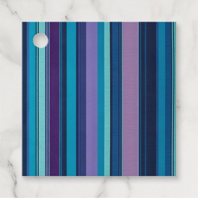 Märkre för färgning av Stripe Fabric Art Gift Gåvor Etiketter (Framsida)