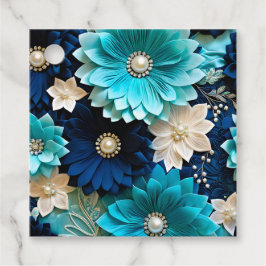 Märkre för färgstarka Blommigtar i Fabric Art Gift Gåvor Etiketter