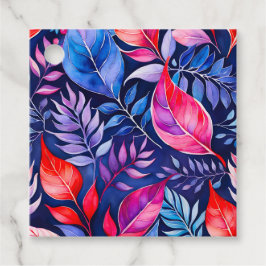 Märkre för färgstarka botaniska konstverk gåvor etiketter