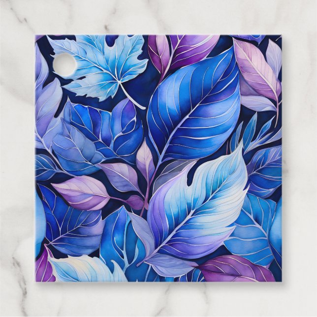 Märkre för färgstarka botaniska konstverk gåvor etiketter (Framsida)