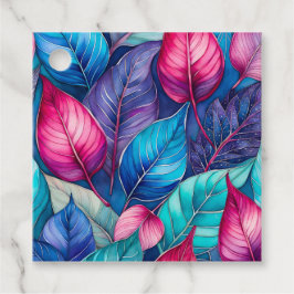 Märkre för färgstarka botaniska konstverk gåvor etiketter