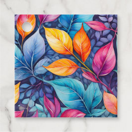 Märkre för färgstarka botaniska konstverk gåvor etiketter