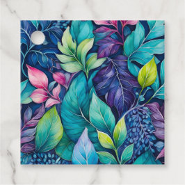 Märkre för färgstarka botaniska konstverk gåvor etiketter