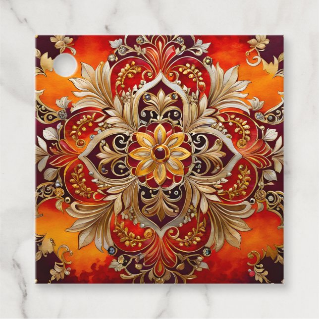 Märkre för färgstarka bysantinska judiska konstver gåvor etiketter (Framsida)