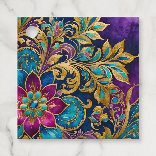 Märkre för färgstarka bysantinska judiska konstver gåvor etiketter (Framsida)