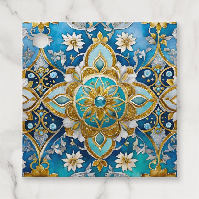 Märkre för färgstarka bysantinska judiska konstver gåvor etiketter (Framsida)