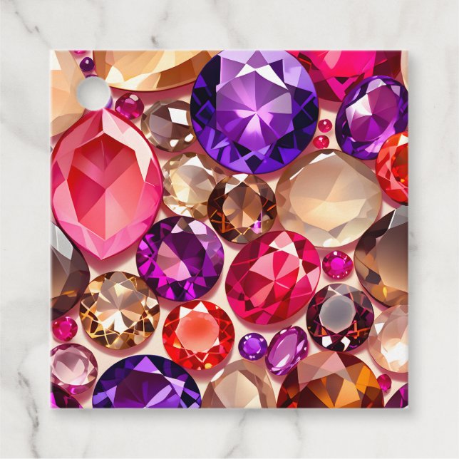 Märkre för färgstarka judiska konstgåvor gåvor etiketter (Framsida)