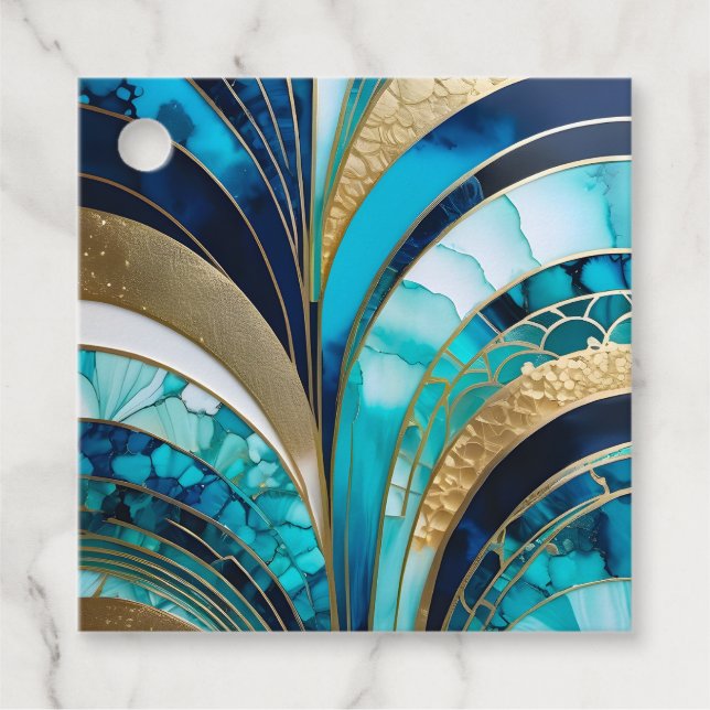 Märkre för färgstarka konsthandlingar gåvor etiketter (Framsida)