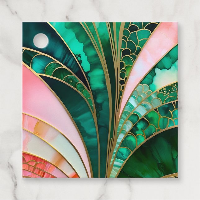 Märkre för färgstarka konsthandlingar gåvor etiketter (Framsida)