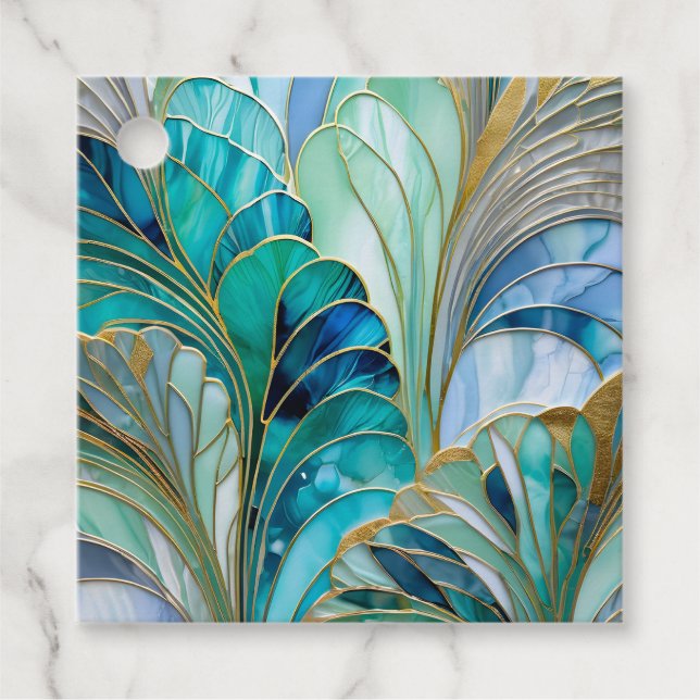 Märkre för färgstarka konsthandlingar gåvor etiketter (Framsida)