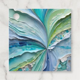 Märkre för färgstarka Pappra Collage Art Gift- Gåvor Etiketter