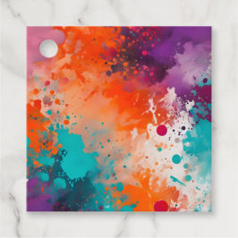 Märkre för färgstarka platterfärger för färggrafik gåvor etiketter