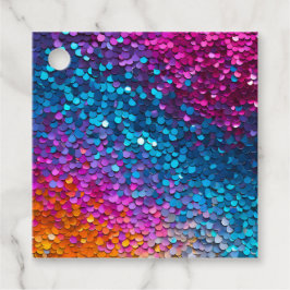 Märkre för färgstarka Sequin Art Gift Gåvor Etiketter
