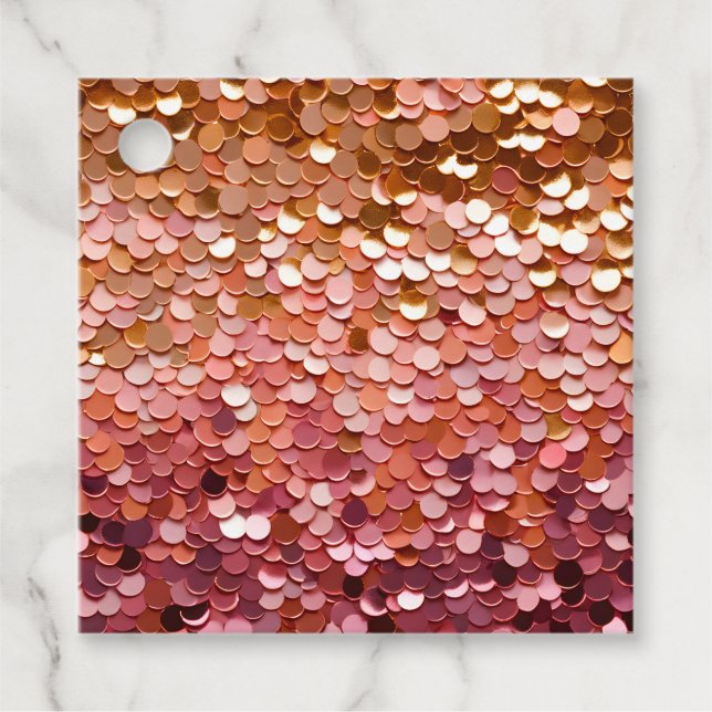 Märkre för färgstarka Sequin Art Gift Gåvor Etiketter (Framsida)