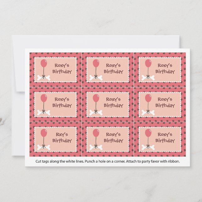 Märkre för favör för party för ben- och inbjudningar (Framsida)