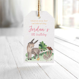 Märkre för favoriter för djurparti inom jordbruket presentetikett