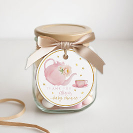 Märkre för favoriter för tea Party Baby Shower Tac Gåvor Etiketter