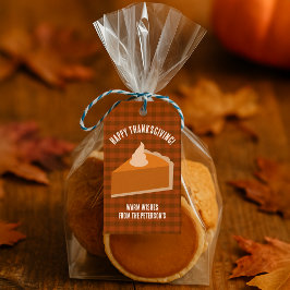 Märkre för favoriter för thanksgiving Paj-middagsp Presentetikett