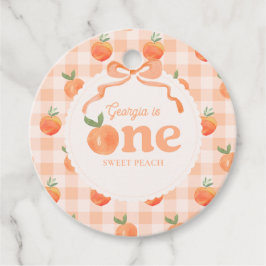 Märkre för favoriter för Watercolor Peach Party-gr Gåvor Etiketter