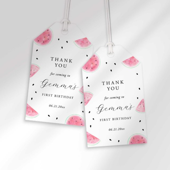 Märkre för favoriter för Watermelon Party Presentetikett (Skapare uppladdad)