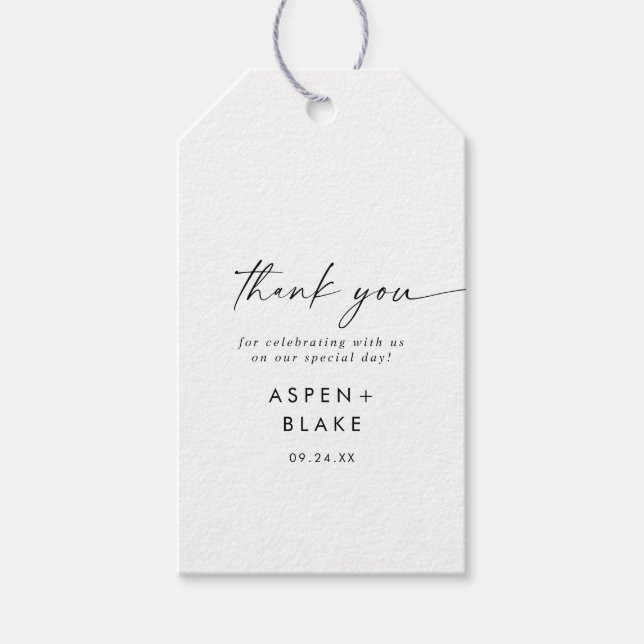 Märkre för favoriter i Tacken Modern skript Presentetikett (Framsidan)