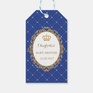 Märkre för favoritgåva för Royal Blue Guld Prince Presentetikett