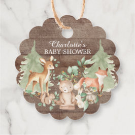 Märkre för favoritgåva från Rustic Woodland Baby S Gåvor Etiketter