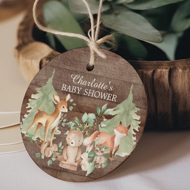 Märkre för favoritgåva från Rustic Woodland Baby S Gåvor Etiketter (Skapare uppladdad)