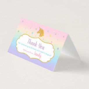 Märkre för favoritpaket för Unicorn Magic Föde Visitkort