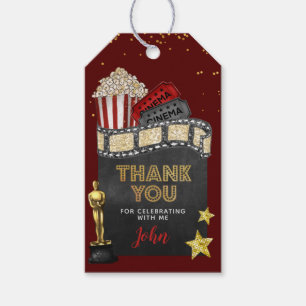 Märkre för filmteater från Birthday Gift Presentetikett