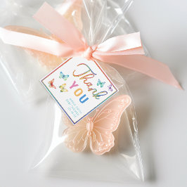 Märkre för fjäril Baby Shower-Tack Gåvor Etiketter