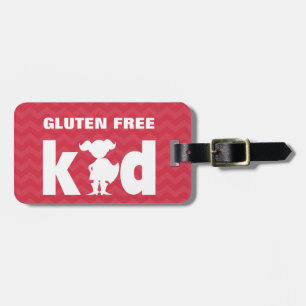 Märkre för flicka för fri unge för Gluten Celiac Bagagebricka