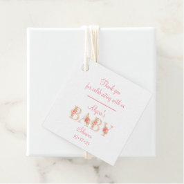 Märkre för Flicka Shower Tack Gåvor Etiketter