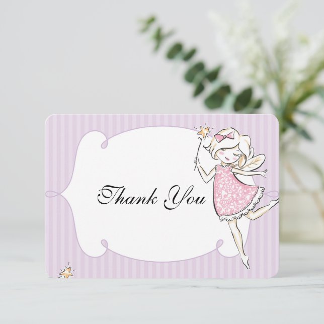 Märkre för Födelsedagsfest av  för Fairy Princess Tack Kort (Stående Fram)