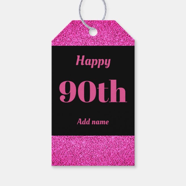 märkre för födelsedagskalender för söt personlig 9 presentetikett (Framsidan)