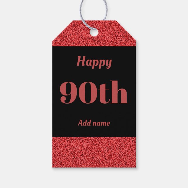 märkre för födelsedagskalender för söt personlig 9 presentetikett (Framsidan)