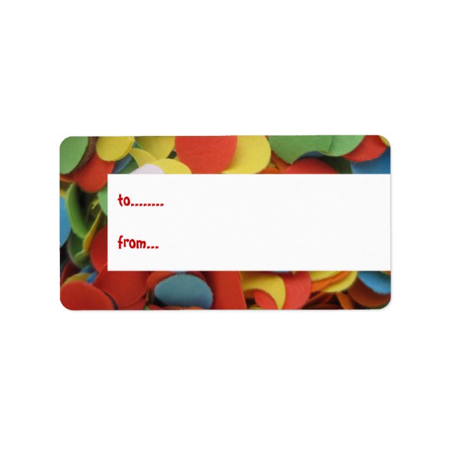 Märkre för födelsedagspresent adressetikett (Framsidan)