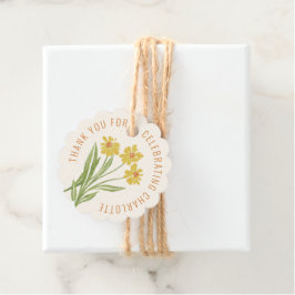 Märkre för förmånlig gåva från Gult Wildbloms föde Gåvor Etiketter