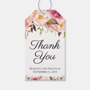 Märkre för förmånliga erbjudanden för Rosa-Blommig Presentetikett