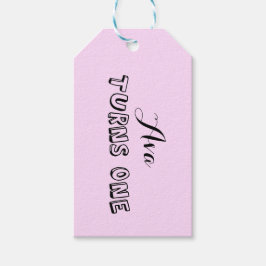 Märkre för första födelsedag presentetikett